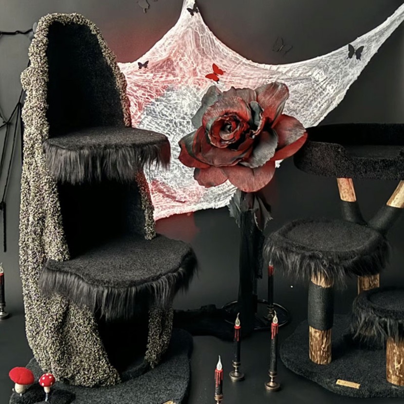 spooky decoration cat tree