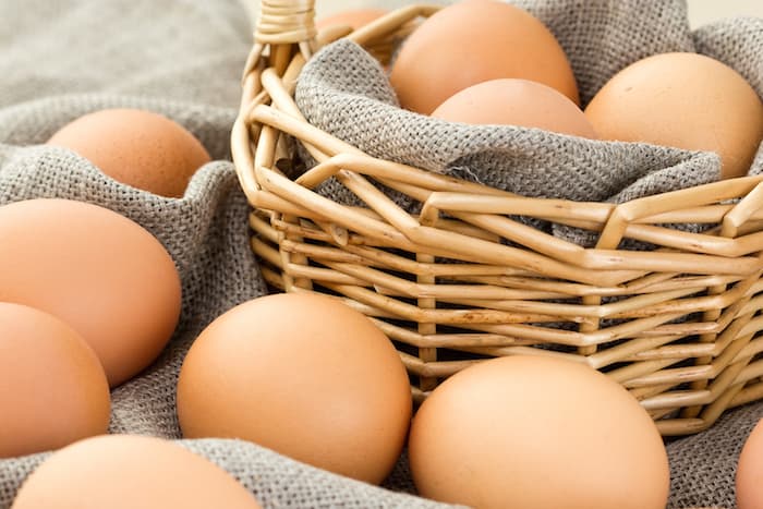 basket full of eggs